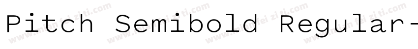 Pitch Semibold Regular字体转换